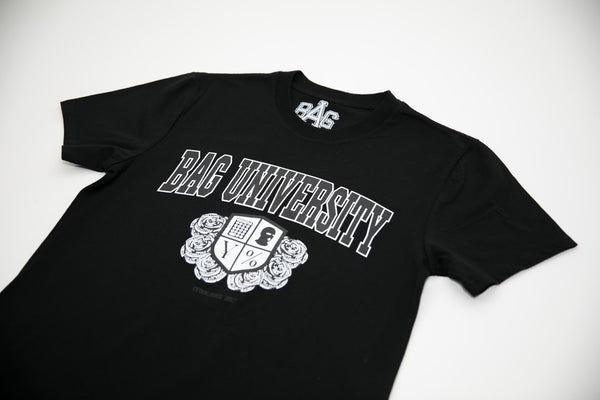 Black and White BAG UNIVERSITY TEE